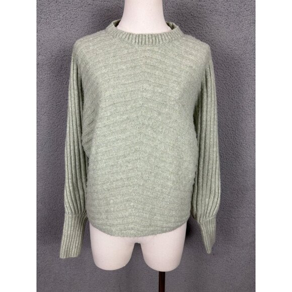 Hippie Rose Juniors' Ribbed Knit Pullover Cozy Sweater Green Size Large NWT's - Picture 1 of 8